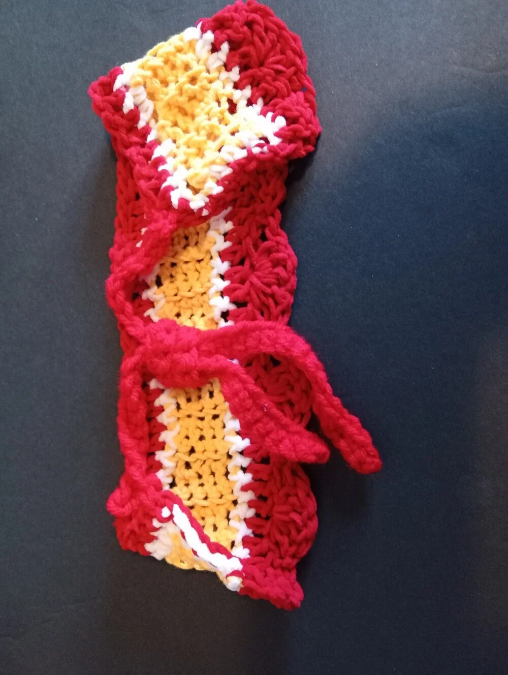 Pet: Plush Patchwork Bunny Pet Toy, 2 Large Scarf/Collars: Pom Pom & Crocheted